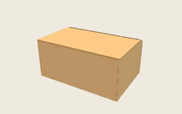 Caja con bisagra flexible en 3D