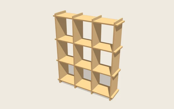 Estantería modular en 3D