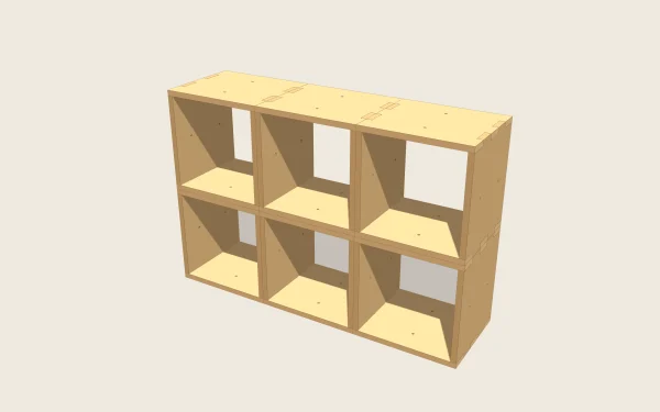 Estantería por módulos en 3D