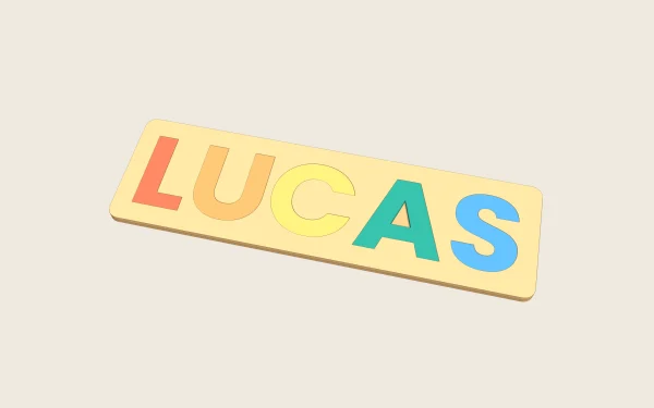 Puzzle con nombre en 3D