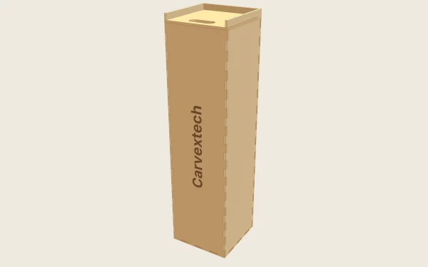 Caja de vino en 3D